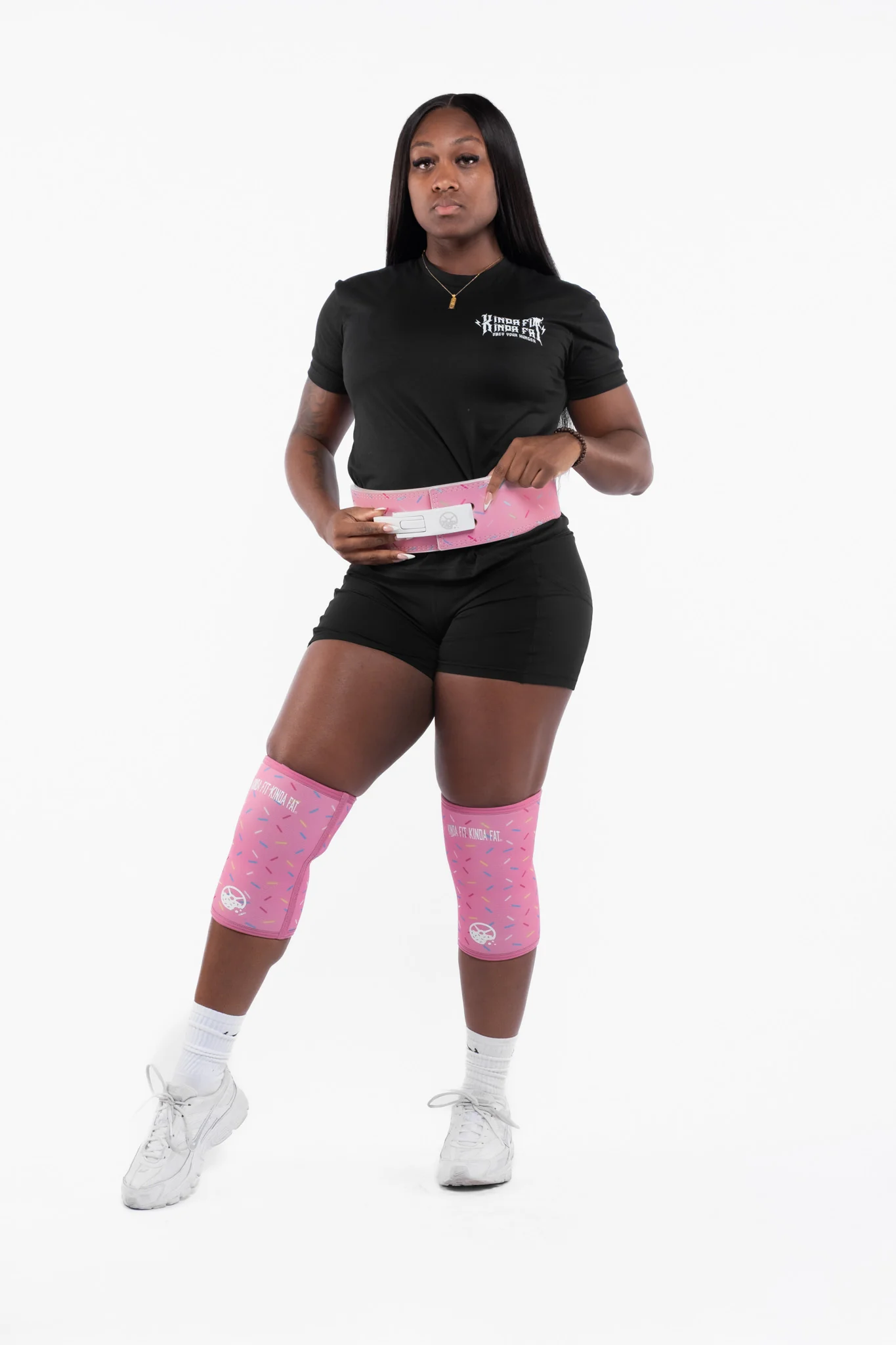 Sprinkle 7MM Knee Sleeves - Pink - Image 8