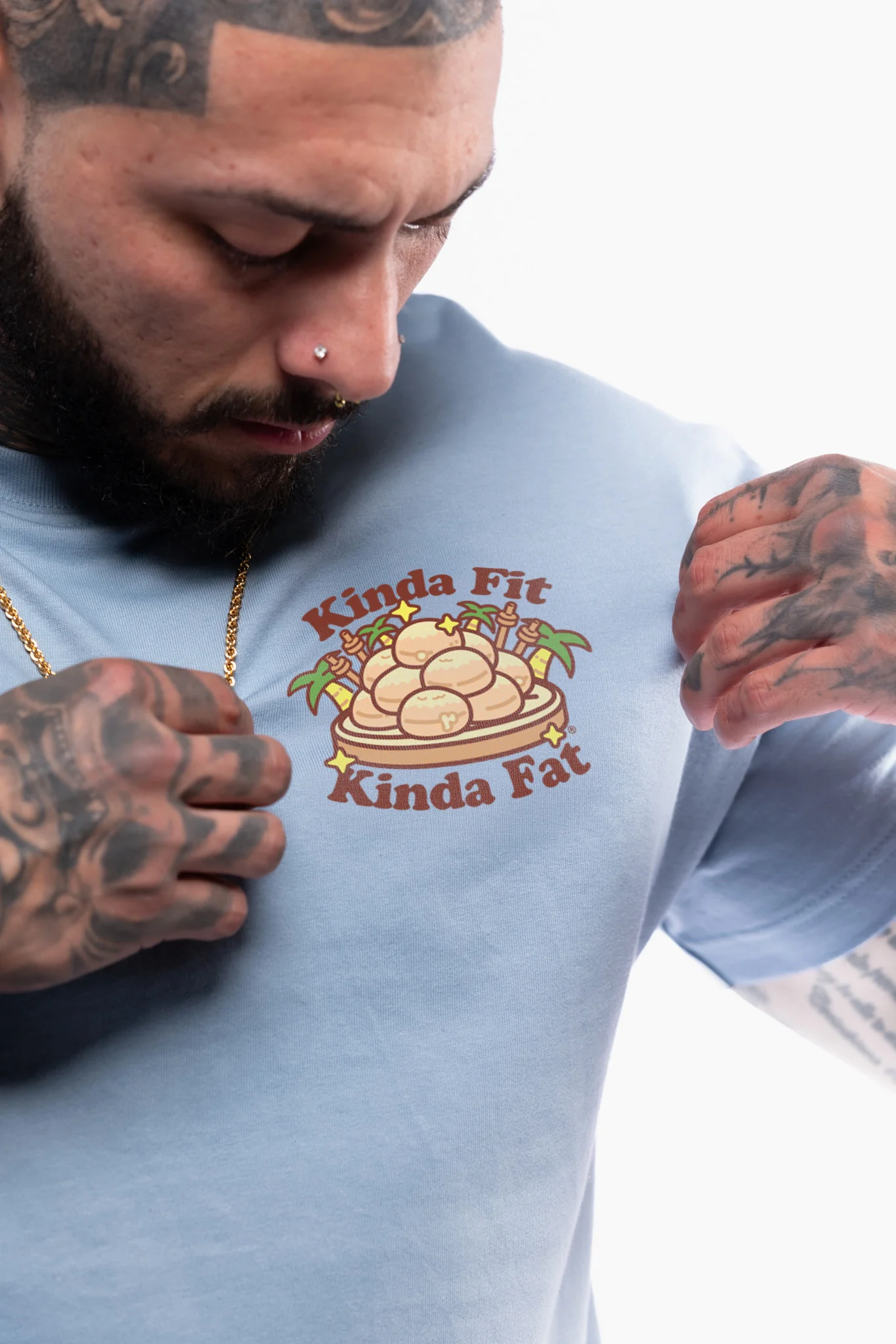 Muscle Malasada Deluxe Cotton T-Shirt - Image 6