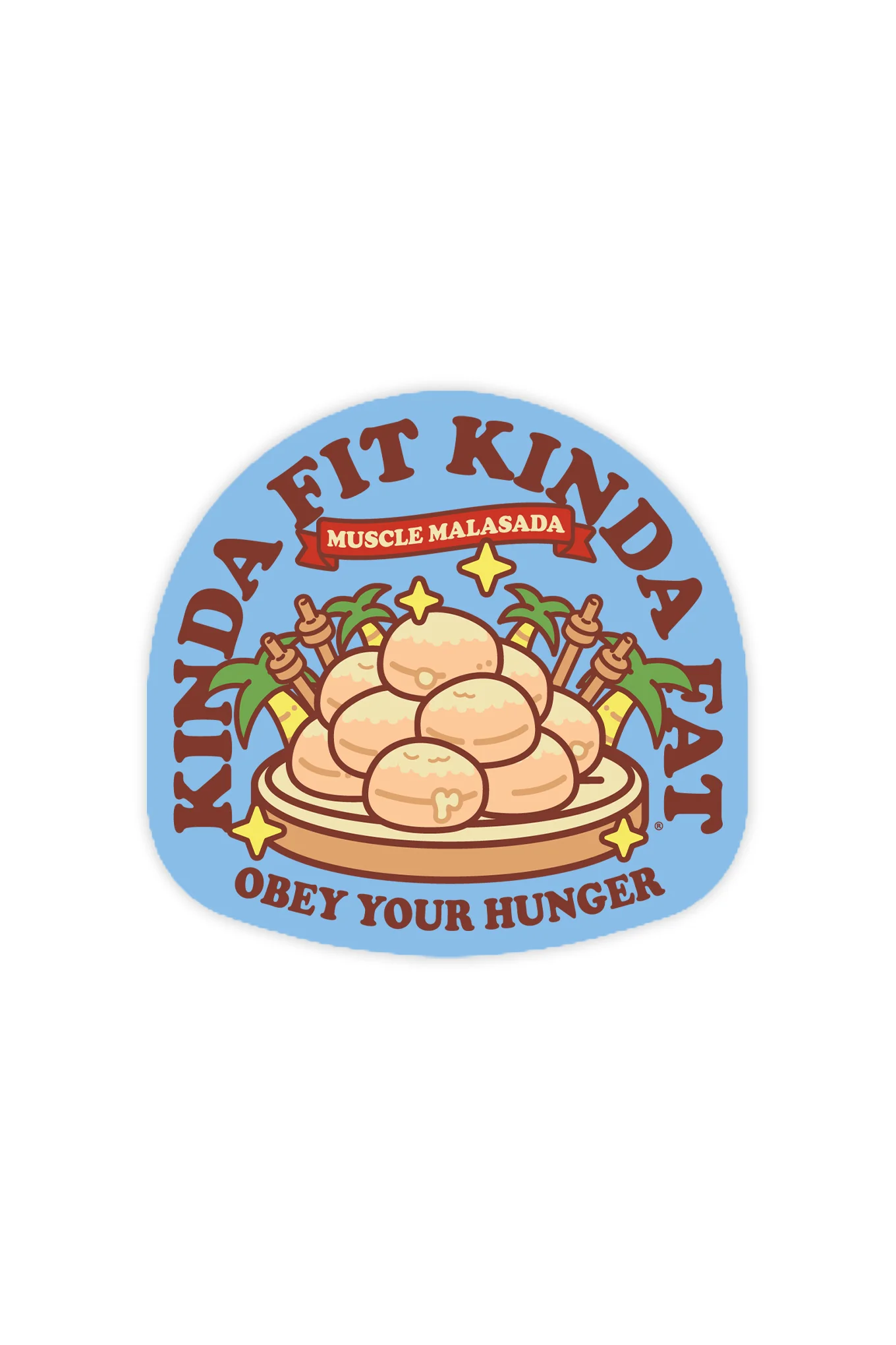 Muscle Malasada Vinyl Sticker