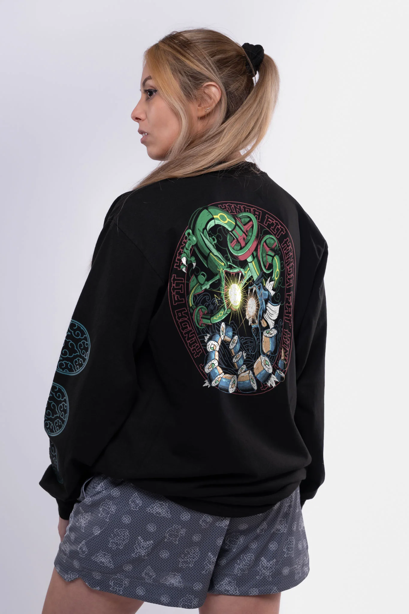 Wheyquaza vs Gyarolldos Premium Oversized Longsleeve - Image 6