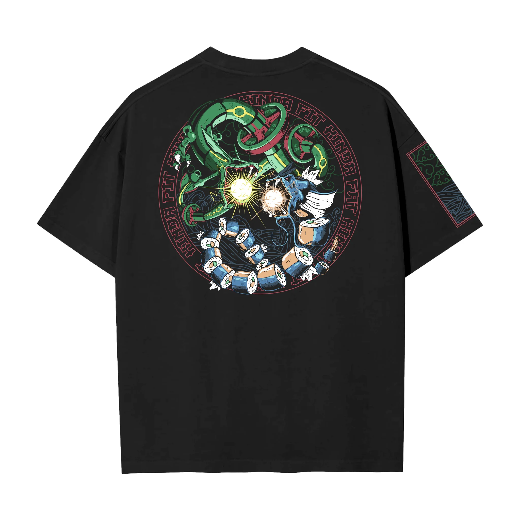Wheyquaza vs Gyarolldos Premium Oversized T-Shirt - Image 9